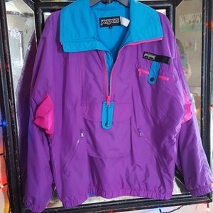 Vintage Jansport Half Zip Pullover Windbreaker L